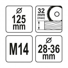 YATO Aparatoare praf reglabila125mm pentru polizoa..